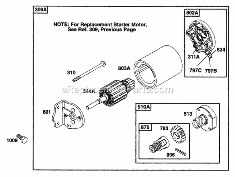 Page H Diagram and Parts List for 226432-0101-01  Briggs and Stratton Engine